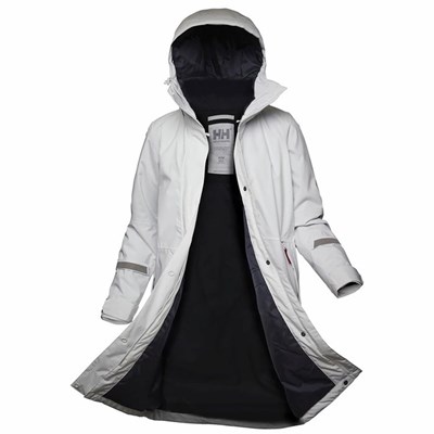 Women's Helly Hansen W Rwb Insulated Transition Parka Grey / Black | 729-BTJWYG