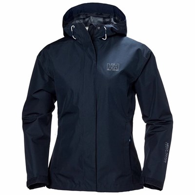 Women's Helly Hansen W Seven J Coats Navy | 457-MWQIDJ