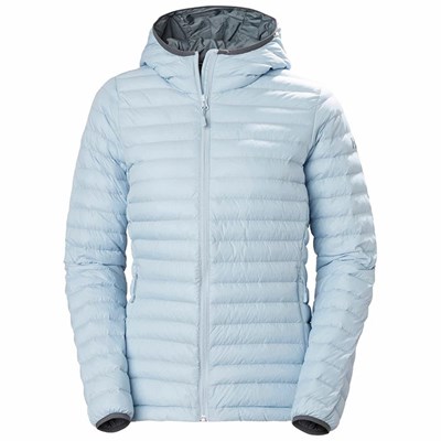 Women's Helly Hansen W Sirdal Hooded Jack Outdoor Jackets Blue / Grey | 123-VTAURI