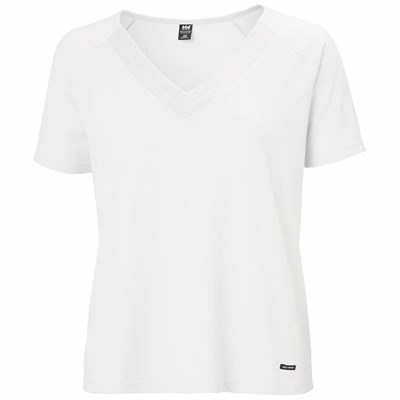 Women's Helly Hansen W Siren T Shirts White | 143-JKUYGD