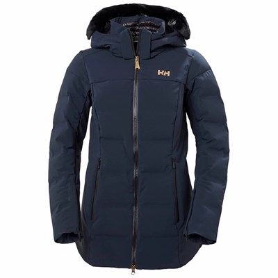 Women's Helly Hansen W Verbier Puffy 20 Ski Jackets Navy | 603-KWROTN