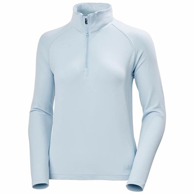 Women's Helly Hansen W Verglas 1/2 Zip Up Shirts Grey | 718-CIXNAS