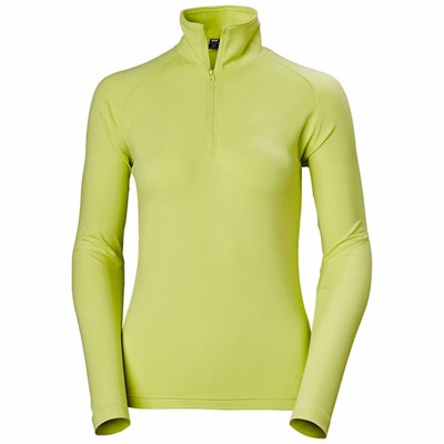 Women's Helly Hansen W Verglas 1/2 Zip Up Shirts Yellow | 756-SOQURN