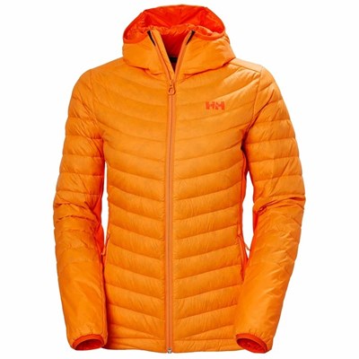 Women's Helly Hansen W Verglas Hooded Hybrid Outdoor Jackets Orange | 385-OBVRFJ