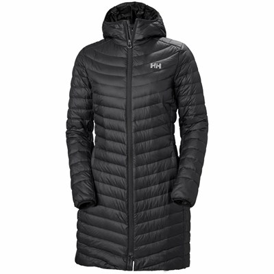 Women's Helly Hansen W Verglas Long Midlayer Jackets Black | 591-NMWYGV