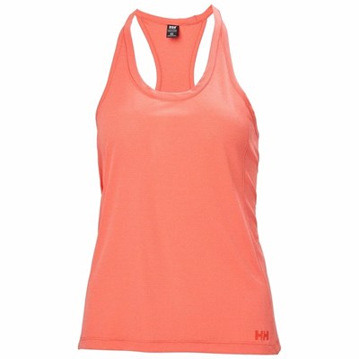 Women's Helly Hansen W Verglas Pace Singlet T Shirts Coral | 062-WFTZBM