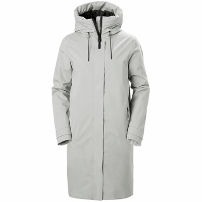 Women's Helly Hansen W Victoria Insulated Rain Parka Grey | 601-OYIQPJ