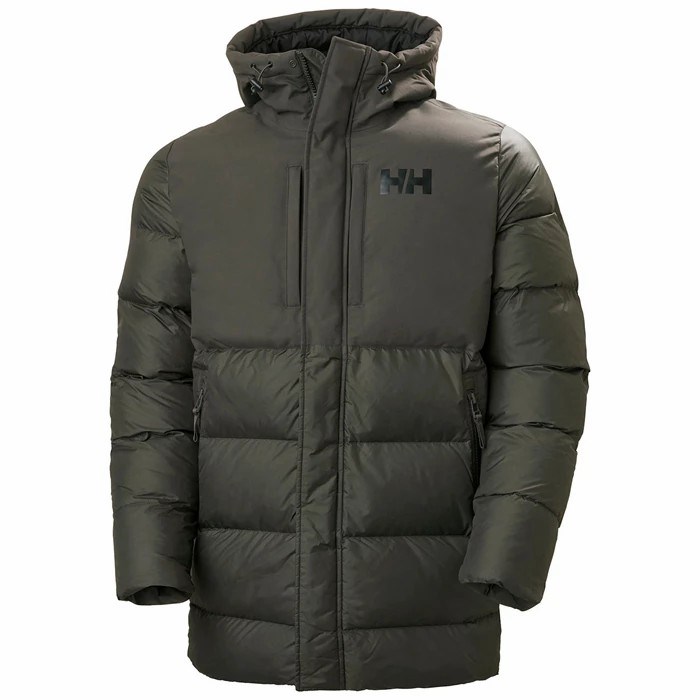 Men's Helly Hansen Active Puffy Long Casual Jackets Grey / Black | 196-WOECZU