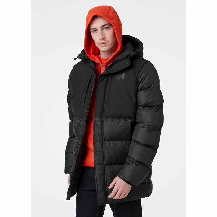 Men's Helly Hansen Active Puffy Long Casual Jackets Black | 306-BQSOLR