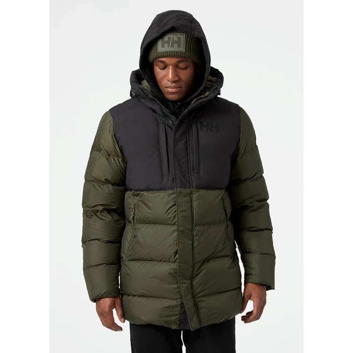 Men's Helly Hansen Active Puffy Long Casual Jackets Grey | 702-JDZHGW