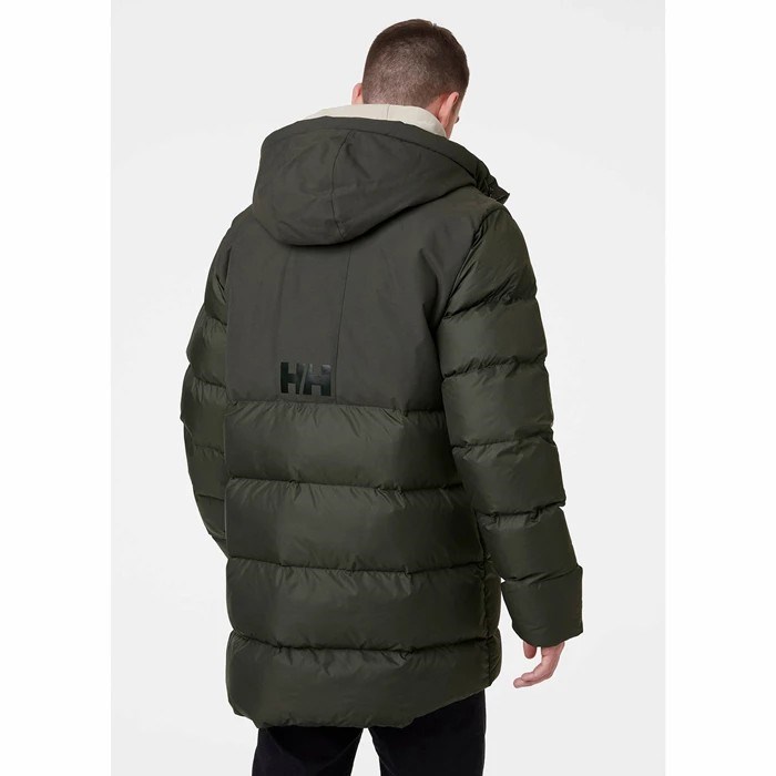 Men's Helly Hansen Active Puffy Long Parka Grey / Black | 024-HQGSAB