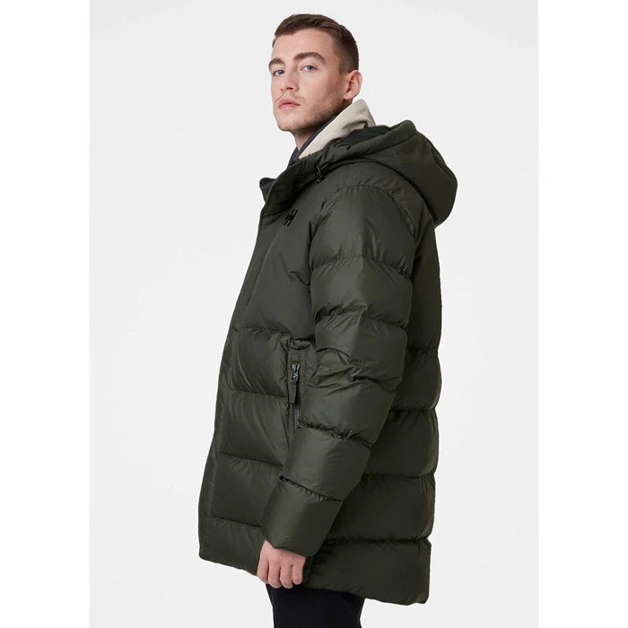 Men's Helly Hansen Active Puffy Long Parka Grey / Black | 024-HQGSAB