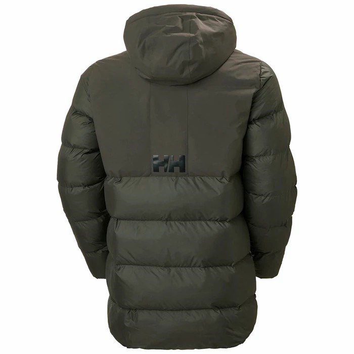 Men's Helly Hansen Active Puffy Long Parka Grey / Black | 024-HQGSAB