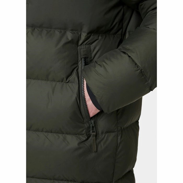 Men's Helly Hansen Active Puffy Long Parka Grey / Black | 024-HQGSAB