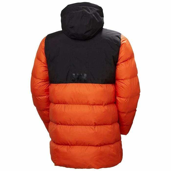 Men's Helly Hansen Active Puffy Long Parka Black / Red | 708-XDOTYF