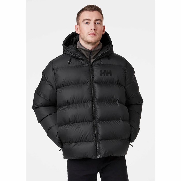 Men's Helly Hansen Active Puffy Winter Jackets Black | 475-SYFBWO