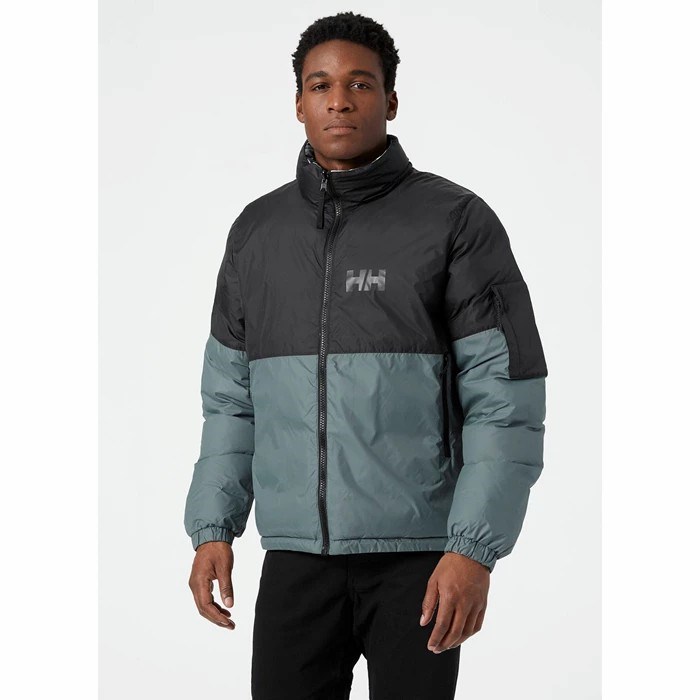 Men's Helly Hansen Active Reversible Aop Casual Jackets Grey | 024-LXYNRI