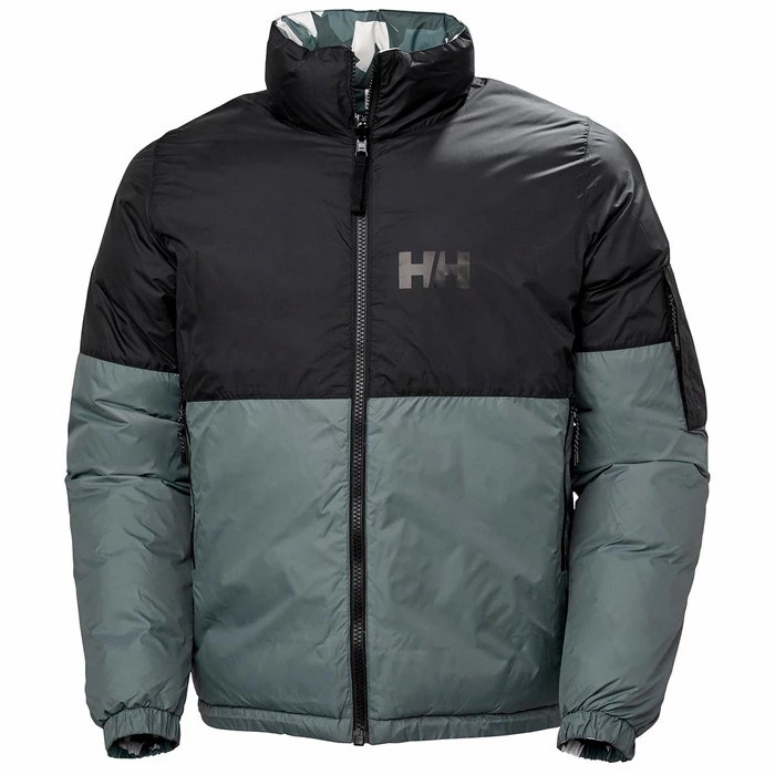 Men\'s Helly Hansen Active Reversible Aop Casual Jackets Grey | 024-LXYNRI