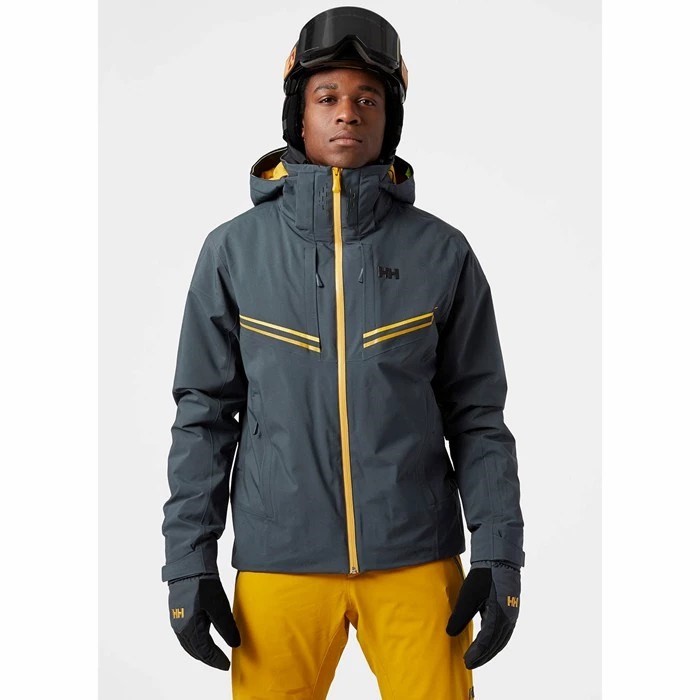 Men's Helly Hansen Alpha Infinity Ski Jackets Grey | 496-XYEFPH