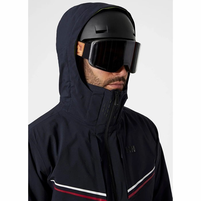 Men's Helly Hansen Alpha Infinity Ski Jackets Navy | 905-ZPAQLN