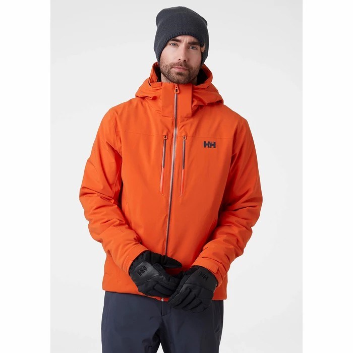 Men's Helly Hansen Alpha Lifaloft Insulated Ski Jackets Red / Orange | 098-WEAXRC