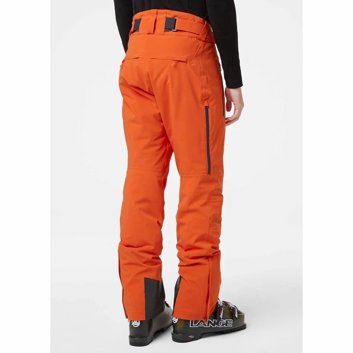 Men's Helly Hansen Alpha Lifaloft Insulated Snow Pants Red / Orange | 390-DLJZAR