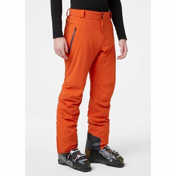 Men's Helly Hansen Alpha Lifaloft Insulated Snow Pants Red / Orange | 390-DLJZAR