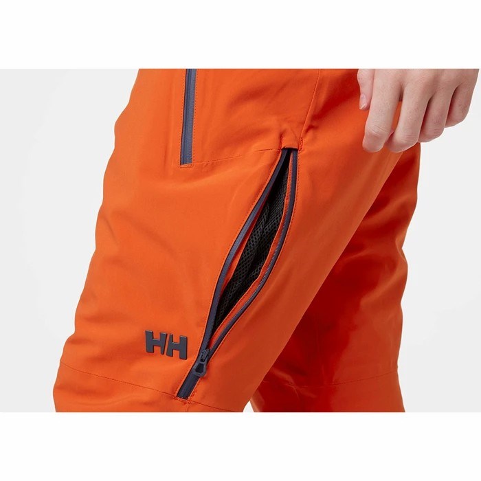 Men's Helly Hansen Alpha Lifaloft Insulated Snow Pants Red / Orange | 390-DLJZAR