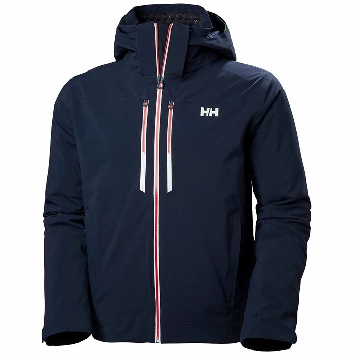 Men's Helly Hansen Alpha Lifaloft Insulated Ski Jackets Navy | 613-KIMAFU