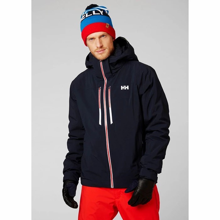 Men's Helly Hansen Alpha Lifaloft Insulated Ski Jackets Navy | 613-KIMAFU