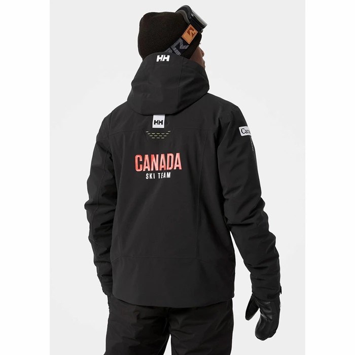 Men's Helly Hansen Alpha Lifaloft Insulated Ski Jackets Black | 718-HEIXCY