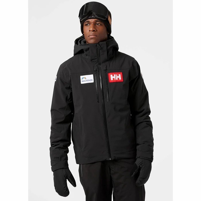 Men's Helly Hansen Alpha Lifaloft Insulated Ski Jackets Black | 718-HEIXCY