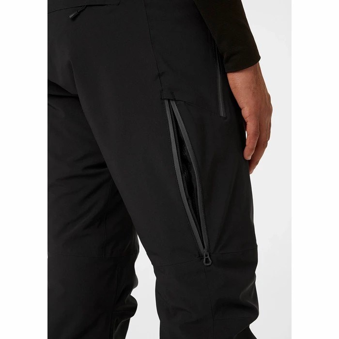 Men's Helly Hansen Alpha Lifaloft Insulated Snow Pants Black | 905-PGKWMD