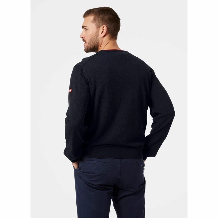 Men's Helly Hansen Arctic Merino Sweaters Navy | 493-XZSJVY