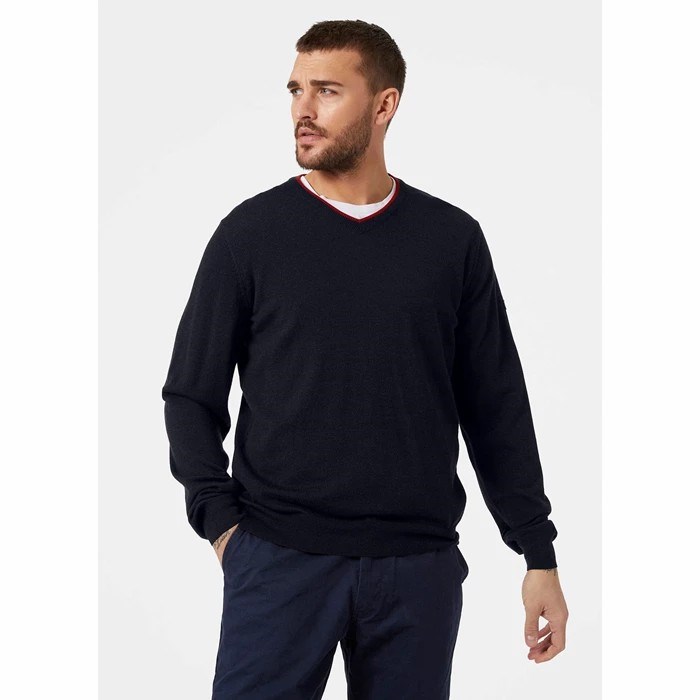 Men's Helly Hansen Arctic Merino Sweaters Navy | 493-XZSJVY