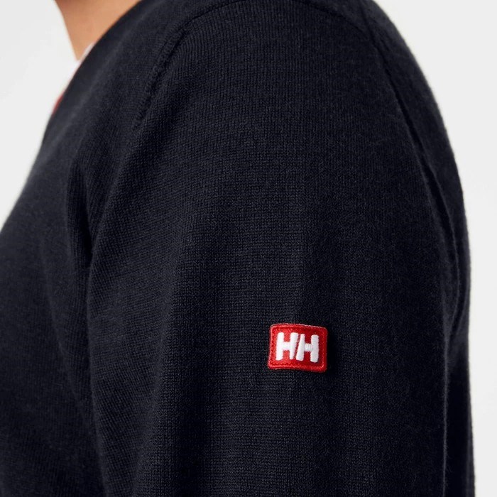 Men's Helly Hansen Arctic Merino Sweaters Navy | 493-XZSJVY