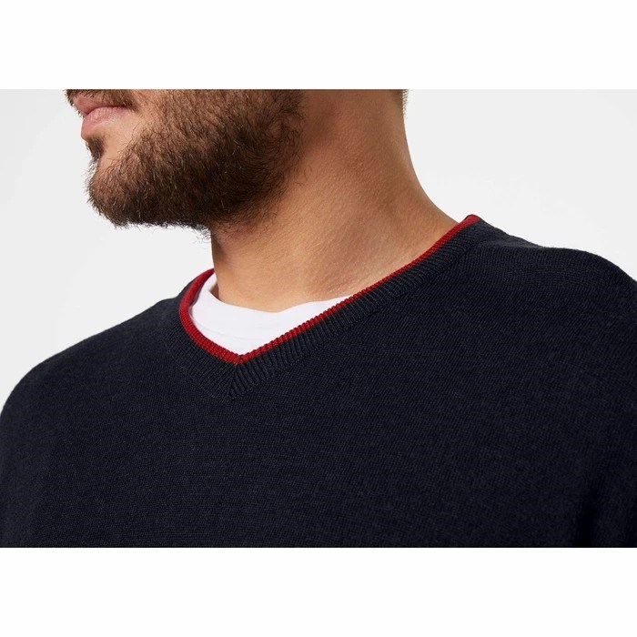 Men's Helly Hansen Arctic Merino Sweaters Navy | 493-XZSJVY