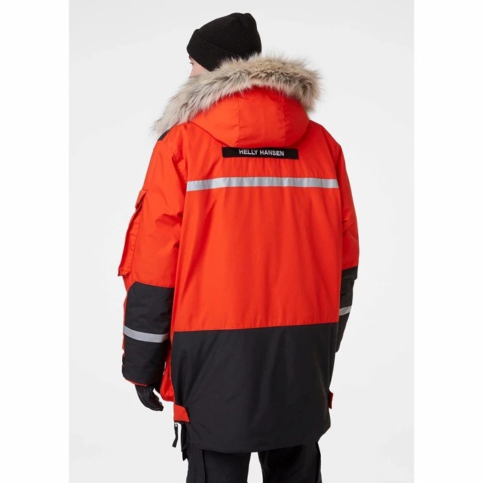 Men's Helly Hansen Arctic Patrol Modular Winter Jackets Red / Grey | 749-BIQKEU