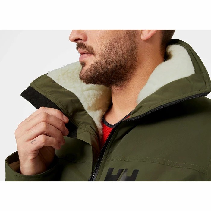 Men's Helly Hansen Arctic Shelled Wool Pile Sailing Jackets Grey | 254-WLOYVU