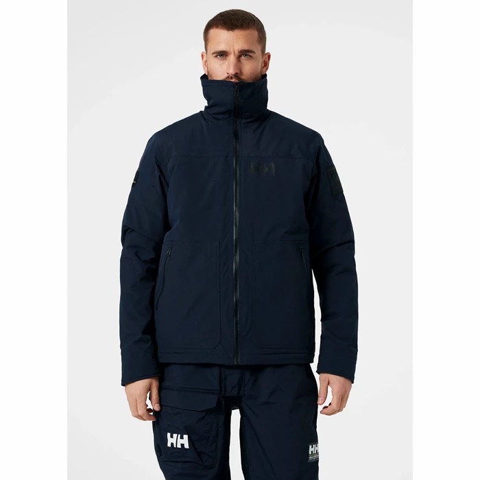 Men's Helly Hansen Arctic Shelled Wool Pile Sailing Jackets Navy | 492-SNORJM