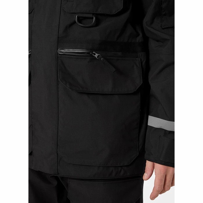 Men's Helly Hansen Arctic Transition Winter Jackets Black | 429-ZNEPXB