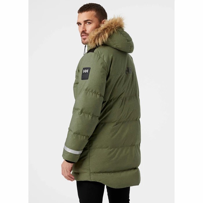 Men's Helly Hansen Barents Winter Jackets Grey / Green | 319-QKZRTV