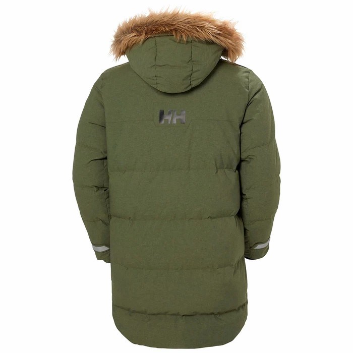 Men's Helly Hansen Barents Winter Jackets Grey / Green | 319-QKZRTV