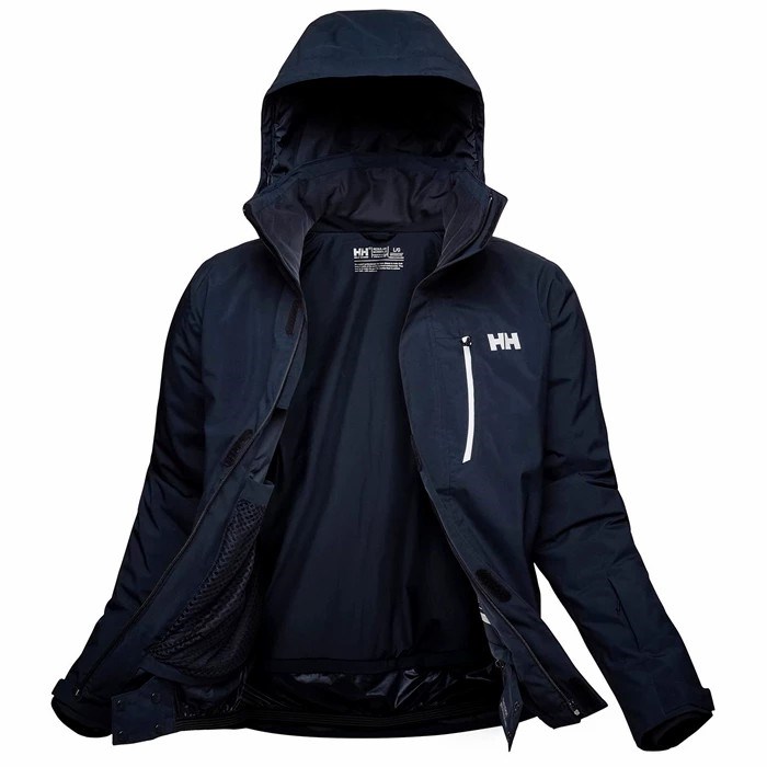 Men\'s Helly Hansen Bonanza Mono Material Ski Jackets Navy | 016-FTVBKX