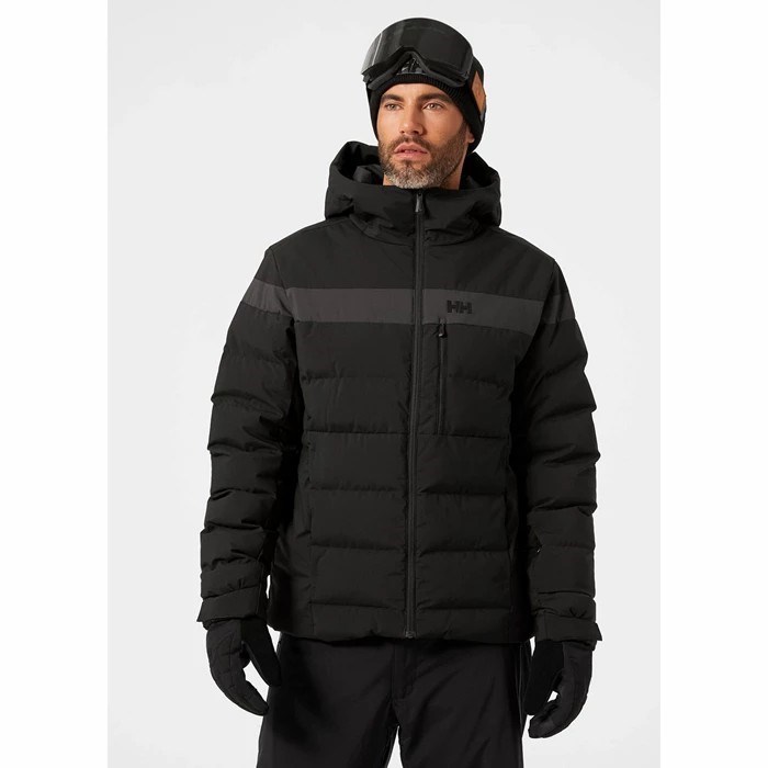 Men's Helly Hansen Bossanova Puffy Ski Jackets Black | 437-RPGBKH