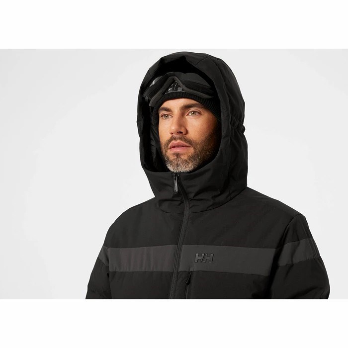 Men's Helly Hansen Bossanova Puffy Ski Jackets Black | 437-RPGBKH