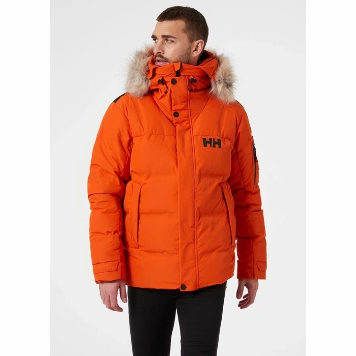 Helly Hansen Puffer Jackets On Sale Canada - Mens Bouvet Orange / Red