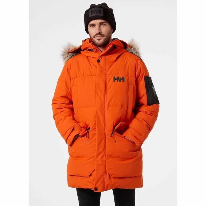 Men's Helly Hansen Bouvet Winter Jackets Red / Orange | 420-CUQNYG