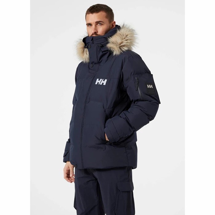 Men's Helly Hansen Bouvet Winter Jackets Navy | 528-UPQBML