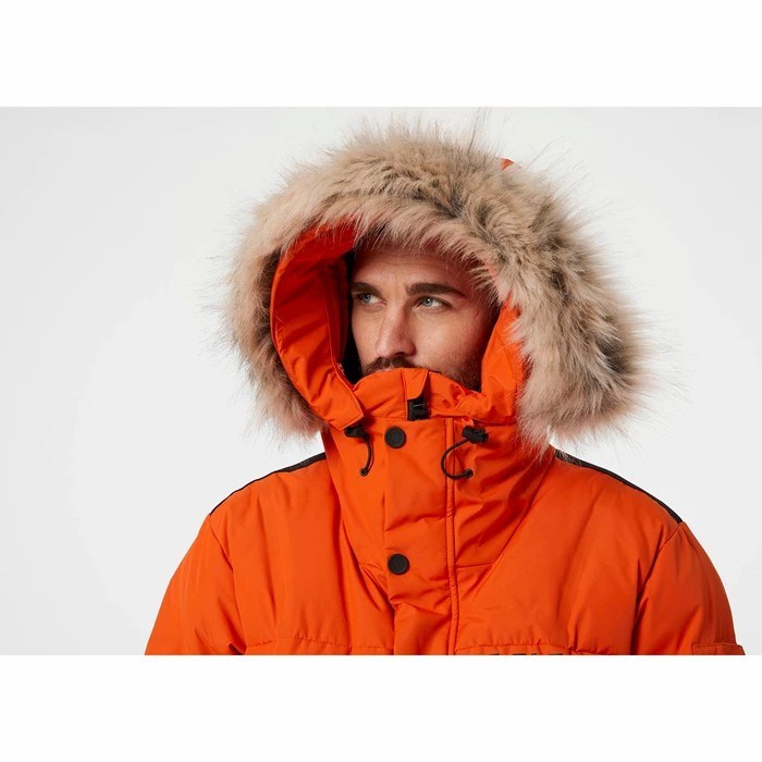 Men's Helly Hansen Bouvet Winter Jackets Orange / Red | 892-ZXMWLO